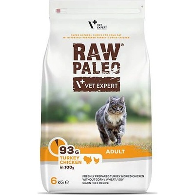 VETEXPERT Raw Paleo Adult Cat Turkey&Chicken 6 kg