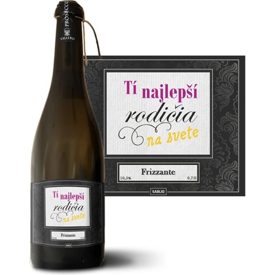 Sablio Tí najlepší rodičia na svete Prosecco biele suché šumivé víno 10,5 % 0,75 l (holá fľaša)