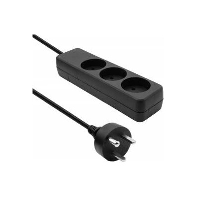ProXtend Danish Power Strip 3-way 4M EDB Plug Black