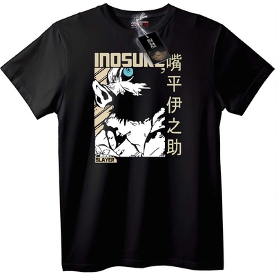 NOONEBRAND Тениска Иносуке Demon Slayer - L, White