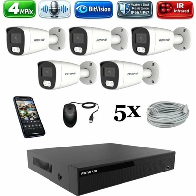 Amiko IP 5 kamerový set 4Mpix Tube 1401K5