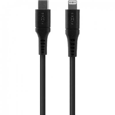 Liquid silicone кабел за зареждане и пренос на данни PD 60W USB-C / Lightning - MFi за iPhone / iPad / iPod / AirPods - 2 м - черен (72792)