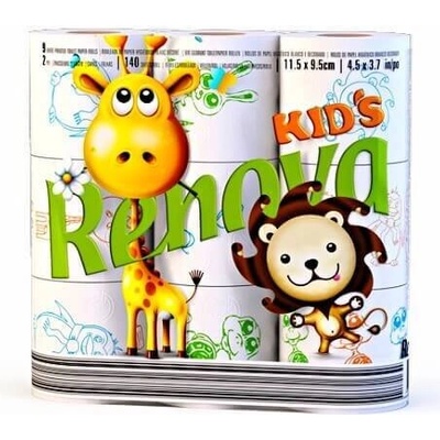 Renova Kids тоалетна хартия 2 пластова 9 ролки