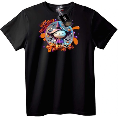 NOONEBRAND Тениска Halloween Вещица Kitty - 4XL, Black