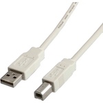 Roline Кабел Roline S3103-100, USB A(м) към USB B(м), 3m, бял (S3103-100)