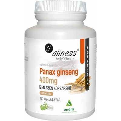 Aliness Panax Ginseng Kórejský ženšen 400 mg 100 kapsúl