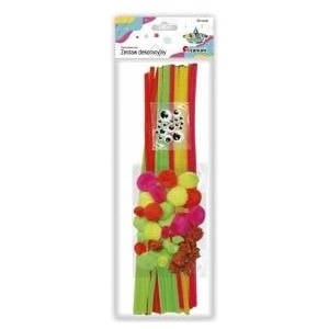 TITANUM Set of wires, pompons, neon eyelets 80pcs