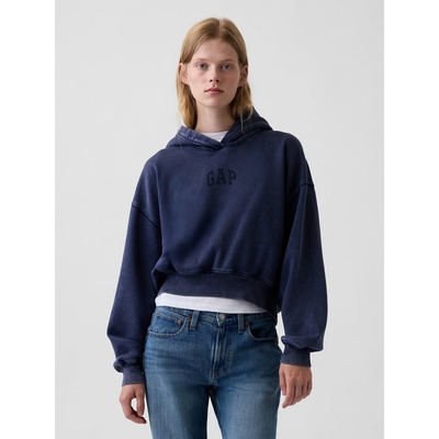 GAP Crop VintageSoft s logom tmavomodrá