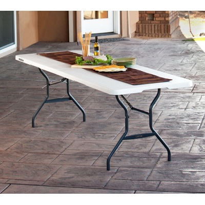 Lifetime LM80270 plastový skladací stôl, biely 76 x 244 x 74 cm