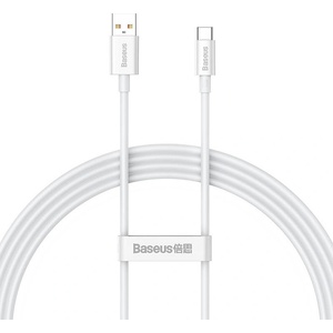 Baseus Кабел за данни Baseus Superior, Type-C, 100W, 1.5m, White - 40451 (DE-40451)