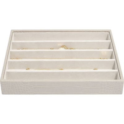 Stackers Ковчеже за бижута Stackers Croc петкамерна cлassic сивкаво (74352)