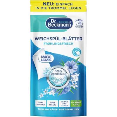 Dr. beckmann омекотител за пране на ленти, 14 броя, 28 пранета, Пролетна свежест