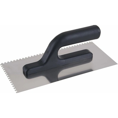 Hladítko nerezové zubové 4x4mm 270x125mm plastová rúčka