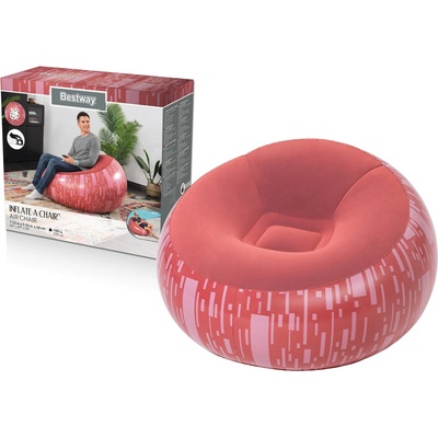 Bestway nafukovacie kreslo 112 x 112 x 70 cm červené
