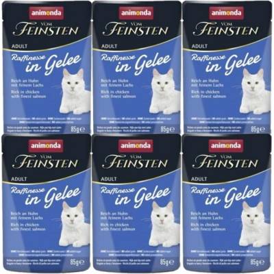 ANIMONDA Vom Feinsten Raffinesse kuře se lososem v rosolovité omáčce 6x85 g