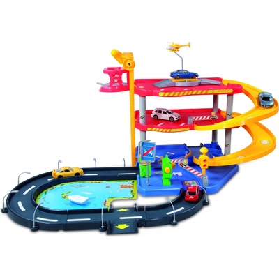 Bburago Street Parking Playset garaz s dvoma autami