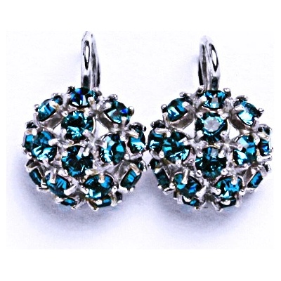 Čištín půlkoule s krystalem Swarovski Blue Zirkon NK 1337