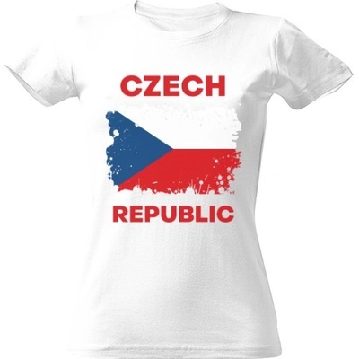 Tričko s potiskem MS v hokeji Česká republika dámské dámské Bílá – Zboží Dáma