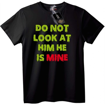 NOONEBRAND Тениска Do Not Look At Him He Is Mine - S, White