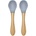 Lorelli Силиконови лъжички с бамбук Lorelli - Natural, 2 броя, Grey (10230680003)
