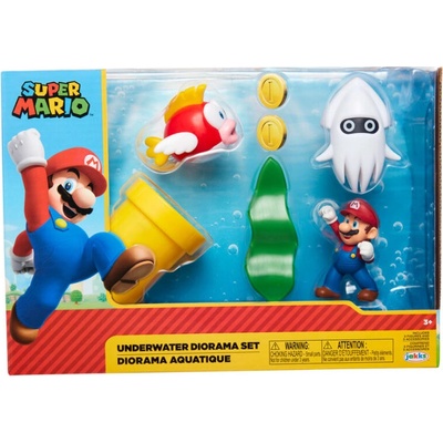 Nintendo Super Mario Underwater Diorama set figurek