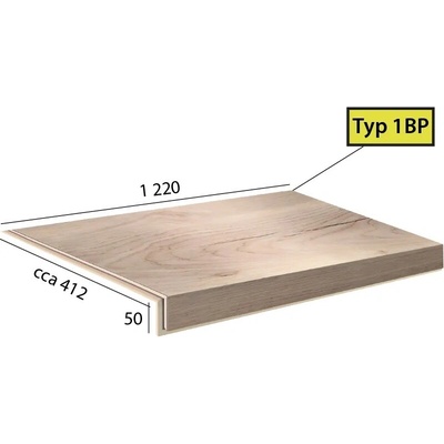 Karndean International Ecoline Step - 1 BP schod bez nosu 9522 Dub jesenný krémový