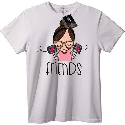 NOONEBRAND Дамска тениска с Friends - L, White