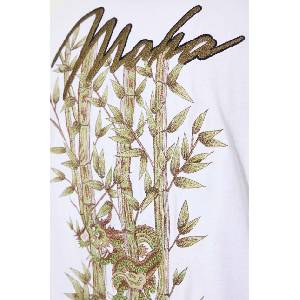 Maharishi Памучна блуза с дълги ръкави Dragon Bamboo (5080.WHITE)