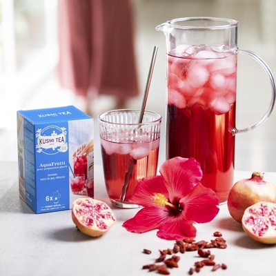 Kusmi Tea Sypaný Bio organický bylinný čaj AquaFrutti 20 vrecúšok