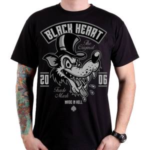 Black heart мъжка тениска black heart - wolf - black - 27652