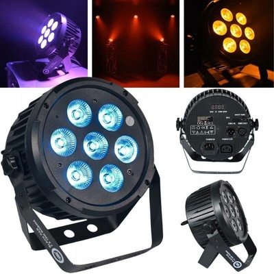 Light4me Black PAR 7x10W RGBWA LED