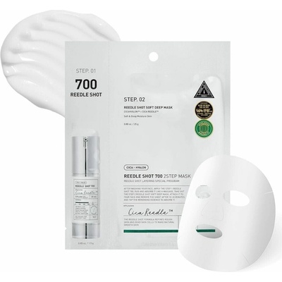 VT Cosmetics Dvojfázová posilňujúca maska na tvár s mikroihličkami Reedle Shot 700 2-Step Mask 1.5 g 25 g 1 ks