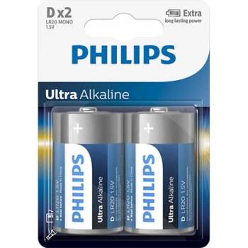 Philips LR20E2B/10 ELEM ULTRA ALKALI D 2-BLISTER (LR20E2B/10)