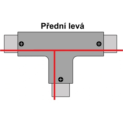 T-LED T spojka pro 3F lištu Varianta: Černá přední levá 105642