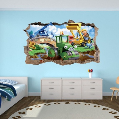 Prehozynapostel Detská samolepka s motívom rozprávky staviteľ Bob 47 x 77 cm DON-6758542576-ALL