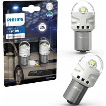 Image 1 of Philips Крушка LED, мигач PHILIPS P21W, 12V, 2, 2W, 6000K, 190lm, 2 бр