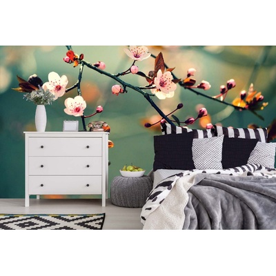 DIMEX ART Самозалепваща се флизелинова фототапета японски черешов цвят 375 x 250 см