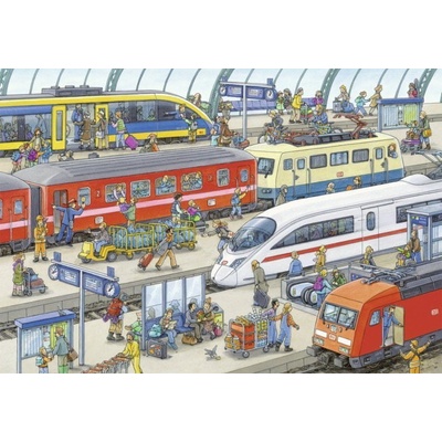 Ravensburger Rušné vlakové nádraží 2 x 24 dielov