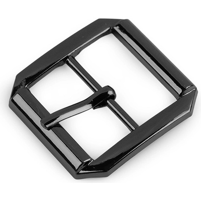 Prima-obchod Kovová spona / opasková přezka, průvlek 25 mm, barva 3 nikl černý