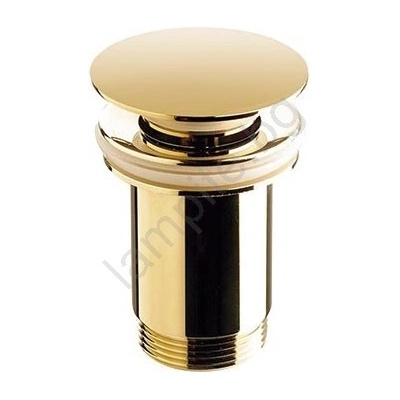 Bathco 0212OR - Донен клапан за мивка без преливник CLICK-CLACK, Ø 6 см, златист (BO0051)