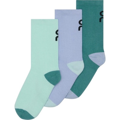 On Logo Sock High 3-pack Kids Celeste/Storm
