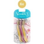 Venus 3 - Самобръсначки за еднократна употреба Dragonfruit 6x3 бр