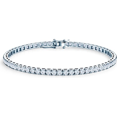 SAVICKI Тенис гривна, бяло злато 585, бели сапфири 2.360К, 3.0mm. 17cm