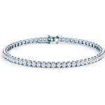 SAVICKI Тенис гривна, бяло злато 585, бели сапфири 2.360К, 3.0mm. 17cm