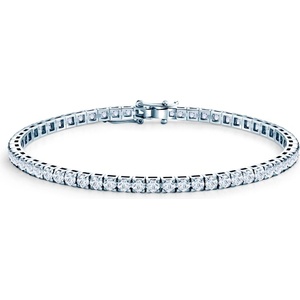 SAVICKI Тенис гривна, бяло злато 585, бели сапфири 2.360К, 3.0mm. 17cm