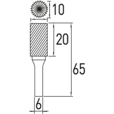 Stopková fréza 10x20 mm