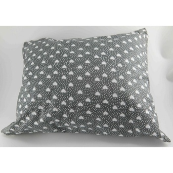 Galanteria Eshop Bylinkový vankúš Bylinkový reštart šedý so srdiečkami 35x28