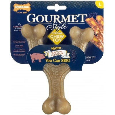 Nylabone hračka Gourmet Wishbone příchuť slanina L