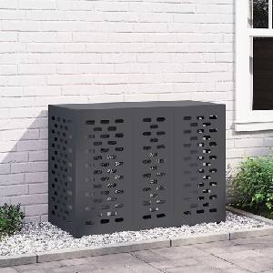 vidaXL Покритие за климатик Антрацит 110 x 50 x 80 cm Стомана (865906)