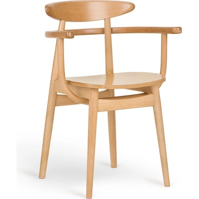 Paged Yesterday B-4101 Seat Wood Back Wood buk morený / dyha